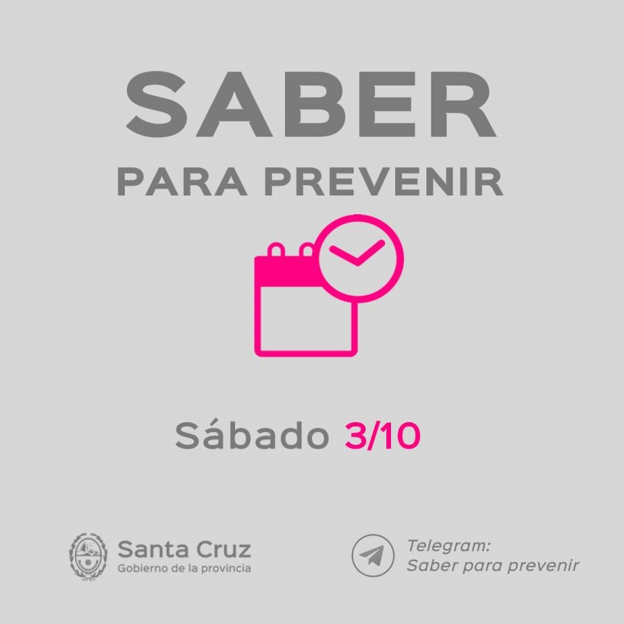 Saber para prevenir Informe epidemiológico sábado 3 de octubre