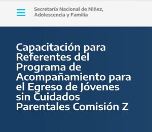 Equipos de Niñez Provincial se capacitan en acompañamiento de egresos de jóvenes sin cuidados parentales