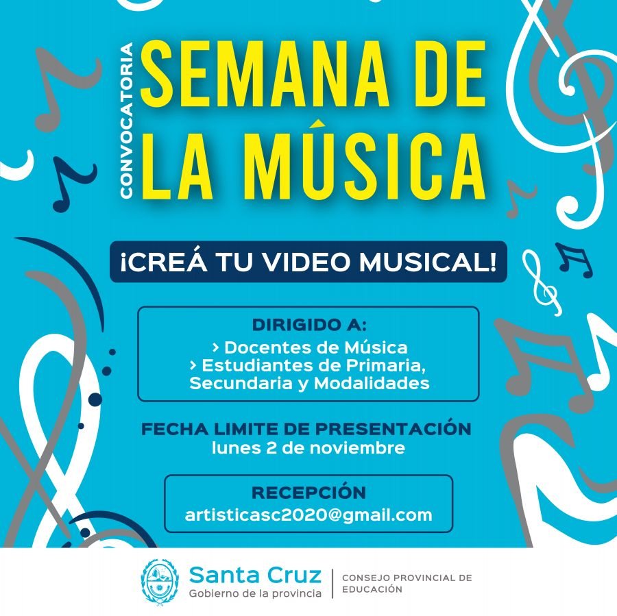 Semana de la Música: Educación convoca a docentes y estudiantes