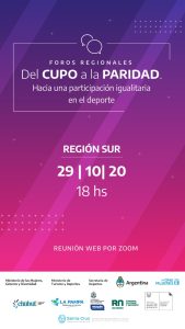 Convocan a participar del Foro Regional “Del Cupo a la Paridad”