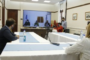 Alicia participó de la inauguración del nuevo cuartel de bomberos de Fitz Roy