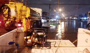 Protección Civil trabajó en las calles de Río Gallegos tras las precipitaciones