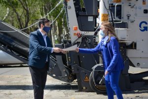 Alicia participó del acto de presentación del nuevo equipamiento vial incorporado al municipio de Río Gallegos