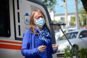 Alicia participó del acto de presentación del nuevo equipamiento vial incorporado al municipio de Río Gallegos