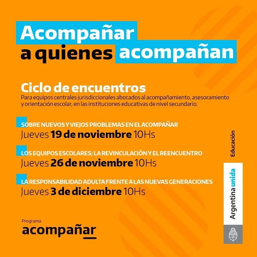 Ciclo de Encuentros "Acompañar a quienes acompañan"