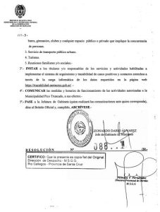 Nuevos horarios y actividades habilitadas para Pico Truncado