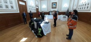 Alicia participó de la entrega de indumentaria a personal de la Dirección de Búsqueda y Rescate