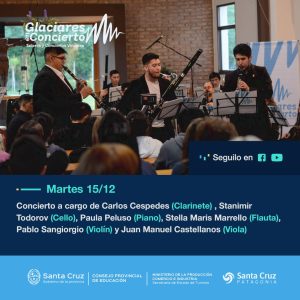 “Glaciares en Concierto 2020”: continúa este martes a partir de las 18:30