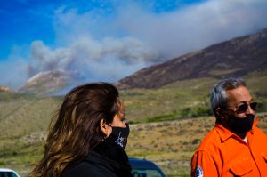 Brigadistas del Plan Nacional del Manejo del Fuego trabaja en Lago Posadas