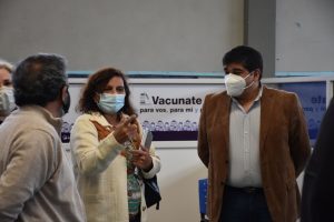 Recorrieron el Centro de Vacunación 17 de Octubre y el CAPS Peliche