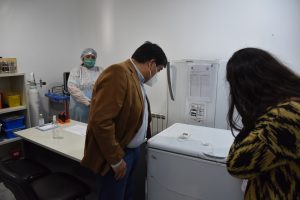 Recorrieron el Centro de Vacunación 17 de Octubre y el CAPS Peliche