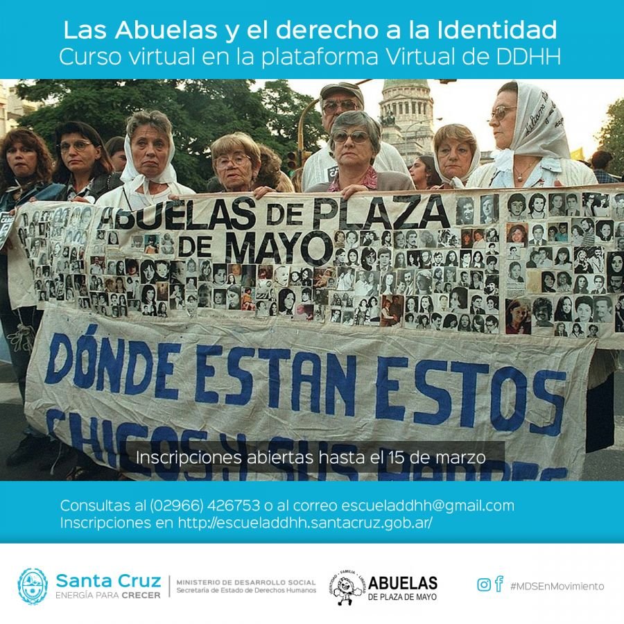 Dictarán el curso “Las Abuelas y el Derecho a la Identidad”