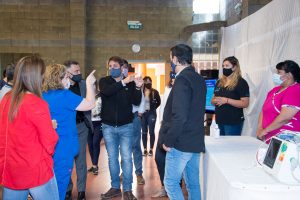Autoridades provinciales visitaron el Centro de Vacunación que funcionará en el Gimnasio 17 de Octubre de Río Gallegos