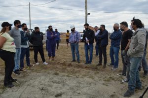 Recorrieron obras para mejorar la distribución de la red de agua del Barrio Ayres Argentinos