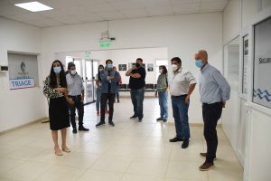 Autoridades provinciales visitaron el Centro de Vacunación de Caleta Olivia
