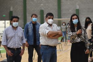 Autoridades provinciales visitaron el Centro de Vacunación de Caleta Olivia
