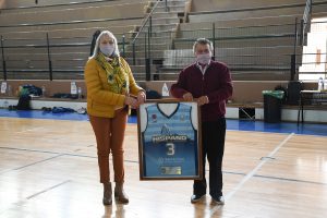 La Gobernadora visitó al primer equipo del Club Hispano Americano que compite en la Liga Nacional de Básquet