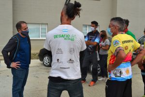 El Secretario de Deportes recibió a ciclistas que buscan unir la Argentina por la Ruta Nacional 40