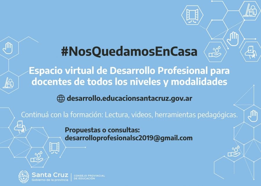 Santa Cruz propone continuar con la capacitación docente a través de un espacio virtual