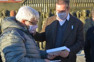 Tristán Bauer cerró su agenda en el Paseo de la Memoria