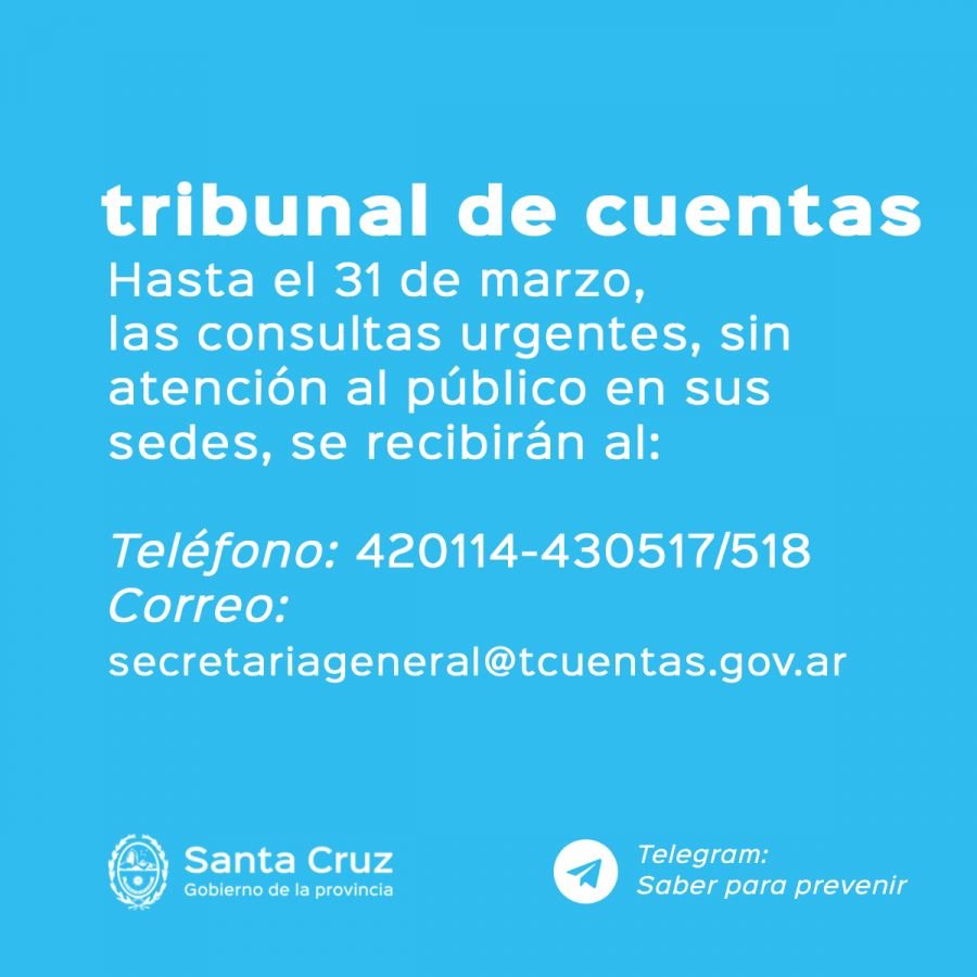Información de contacto en el Tribunal de Cuentas