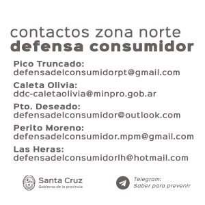 Datos de contacto de Defensa al Consumidor