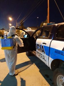 Desinfectaron todas las unidades que participan de los operativos preventivos