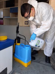 Desinfectaron todas las unidades que participan de los operativos preventivos