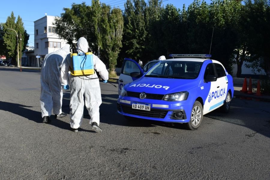 Desinfectaron todas las unidades que participan de los operativos preventivos