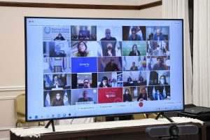 Alicia participó de videoconferencia sobre la campaña de vacunación