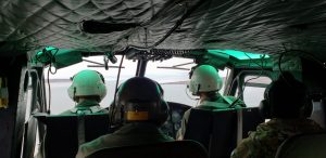 Recorrido aéreo por la capital provincial para verificar aislamiento y controles
