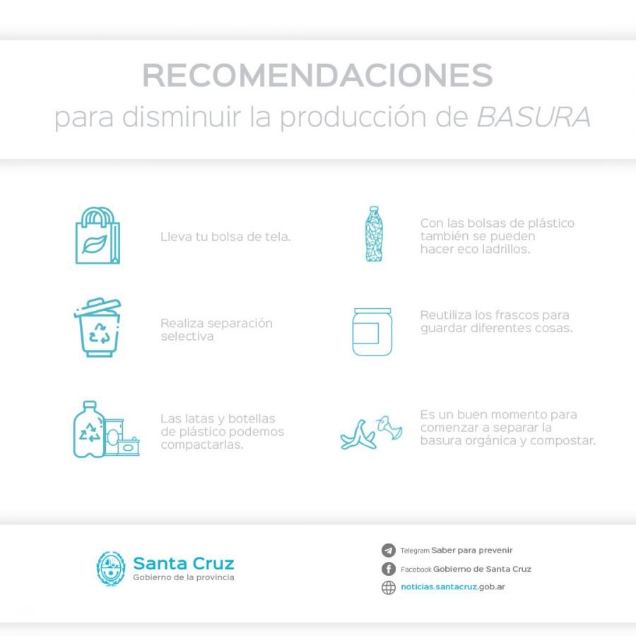 Recomendaciones para disminuir la producción de residuos