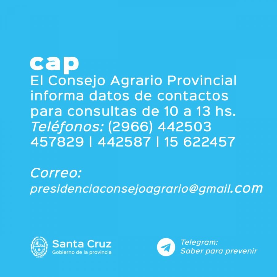El CAP trabaja junto a productores santacruceños en el marco de la emergencia sanitaria