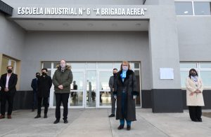 Alicia encabezó el acto inauguración de las escuelas industriales N° 6 de Río Gallegos y N° 1 en Caleta Olivia