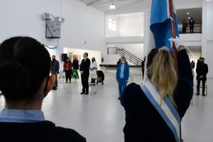 Alicia encabezó el acto inauguración de las escuelas industriales N° 6 de Río Gallegos y N° 1 en Caleta Olivia