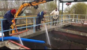 Comenzaron las tareas de limpieza en la Planta Potabilizadora de Agua de Río Gallegos