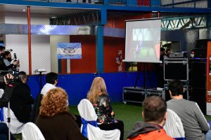 La Gobernadora participó de la inauguración del Complejo Deportivo de la Asociación Obrera Minera Argentina