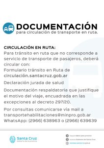 Información de la secretaría de Transporte
