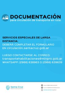 Información de la secretaría de Transporte