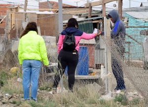 Alicia acompañó a los equipos de Abordaje Comunitario en el barrio San Benito