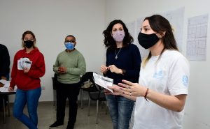 Alicia acompañó a los equipos de Abordaje Comunitario en el barrio San Benito
