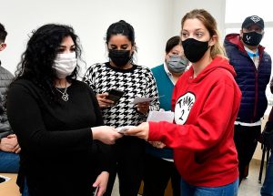 Alicia acompañó a los equipos de Abordaje Comunitario en el barrio San Benito