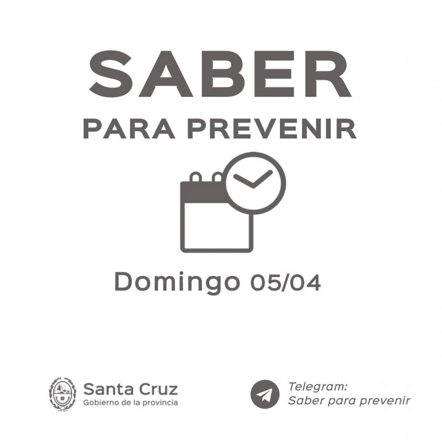 Saber para prevenir | Domingo 5 de abril | Actualización 20 horas