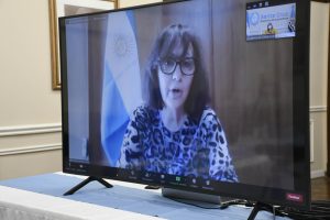 Alicia recibió a especialistas del Instituto Nacional de Prevención Sísmica en Casa de Gobierno