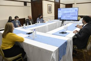 Alicia recibió a especialistas del Instituto Nacional de Prevención Sísmica en Casa de Gobierno