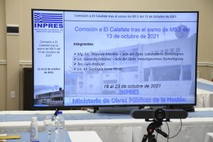 Alicia recibió a especialistas del Instituto Nacional de Prevención Sísmica en Casa de Gobierno