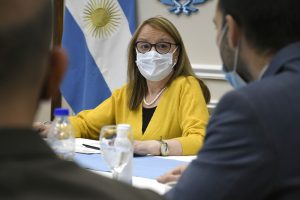 Alicia recibió a especialistas del Instituto Nacional de Prevención Sísmica en Casa de Gobierno