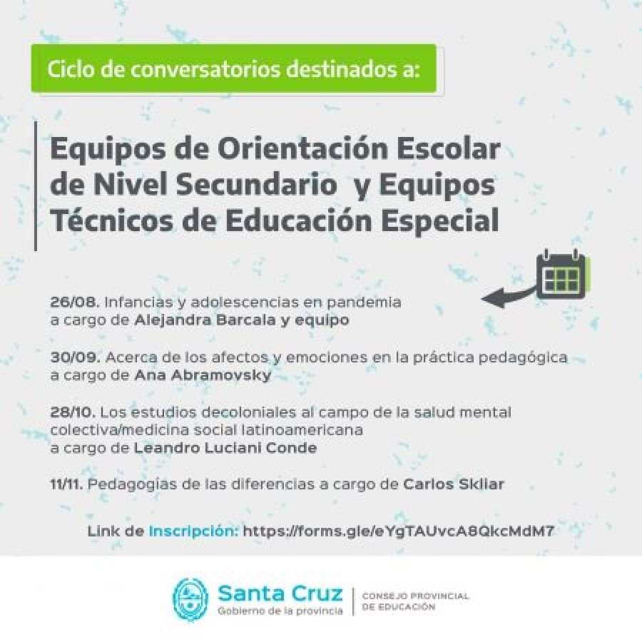 Educación organiza conversatorios para equipos escolares del Nivel Secundario y de Modalidad Especial