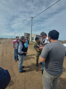 Recorrieron la obra de extensión de línea en el Bº 22 de Septiembre de Río Gallegos