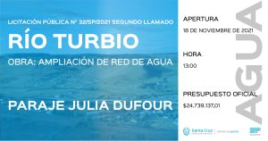 Servicios Públicos realiza el llamado a licitación para obras en Puerto Deseado y el paraje Julia Dufour